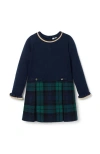 Janie And Jack The Tartan Sweater Dress In Blue
