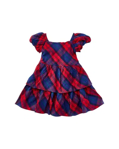 Janie And Jack The Tiered Tartan Party Dress In Red