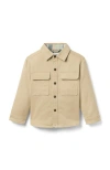 Janie And Jack The Twill Shirt Jacket In Neutral