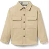 Janie And Jack The Twill Shirt Jacket In Sand