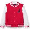 Janie And Jack The Varsity Bomber Jacket In Red