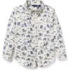 Janie And Jack The Western Toile Shirt In White