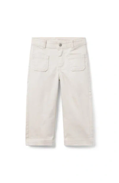 Janie And Jack Babies'  The Wide Leg Twill Pant In Neutral