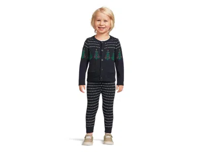 Janie And Jack Kids' Trees Intarsia Sweater Set (infant) Boy's Clothing Blue : 18-24 Months, Cotton