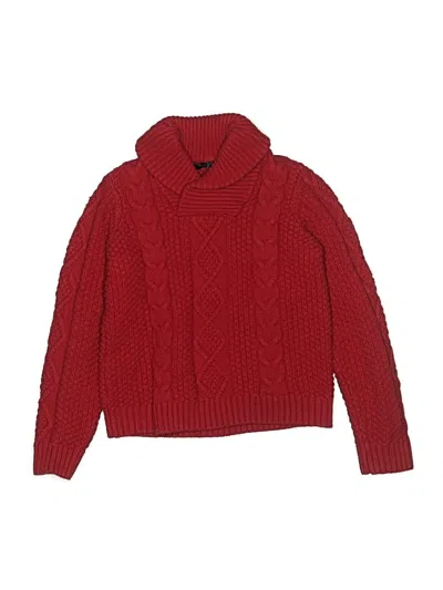 Pre-owned Janie And Jack Kids' Turtleneck Sweater In Red