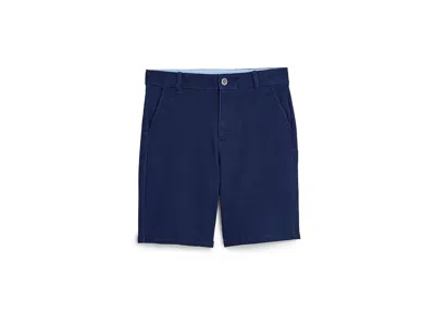 Janie And Jack Twill Flat Front Shorts (toddler/little Kid/big Kid) Boy's Shorts Navy Blue: 12 Big Kid One Size