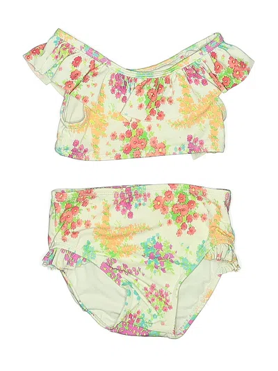 Pre-owned Janie And Jack Kids' Two Piece Swimsuit In Yellow