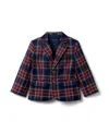 Janie And Jack Kids'  Unisex The Tartan Blazer In Blue