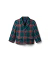 Janie And Jack Unisex The Tartan Blazer In Green