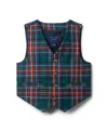 Janie And Jack Unisex The Tartan Vest In Multi