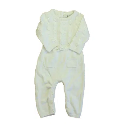 Pre-owned Janie And Jack Kids' Unisex White Long Sleeve Outfit