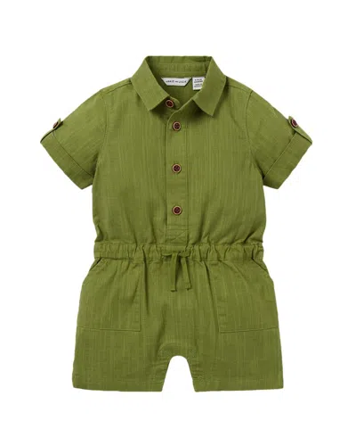 Janie And Jack Kids' Utility Romper In Green