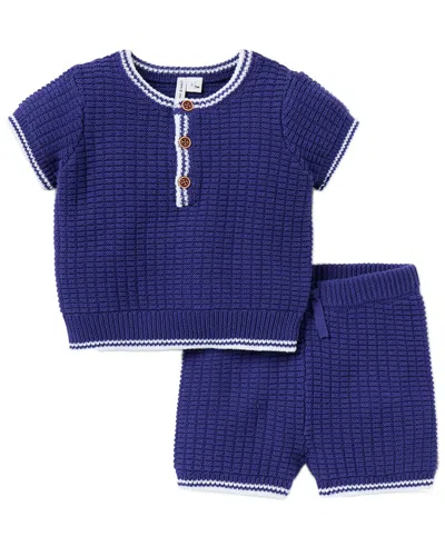 Janie And Jack Kids' Waffle Knit Matching Set In Multi