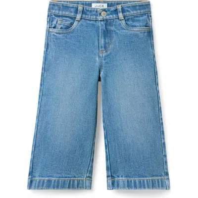 Janie And Jack Kids'  Wide Leg Jean In Light Wash In Blue