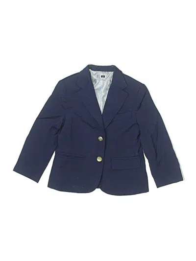 Pre-owned Janie And Jack Kids' Wool Blazer Jacket In Blue