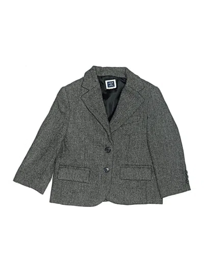Pre-owned Janie And Jack Kids' Wool Blazer Jacket In Gray