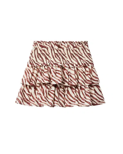 Janie And Jack Zebra Skirt In Brown