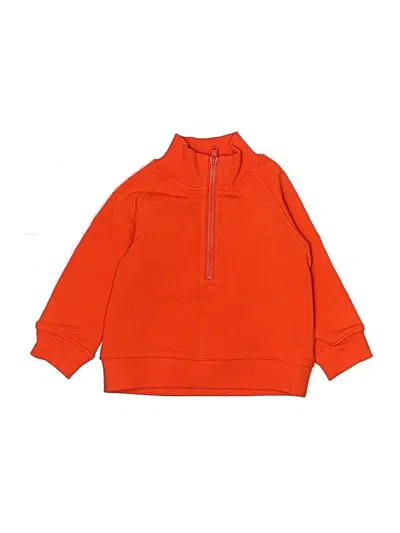 Pre-owned Janie And Jack Babies' Zip Up Hoodie In Orange