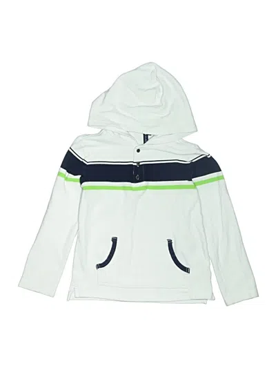 Pre-owned Janie And Jack Kids' Zip Up Hoodie In White