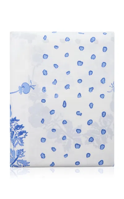 Janie Kruse Garnett Cotton Toddler Bedskirt In Blue