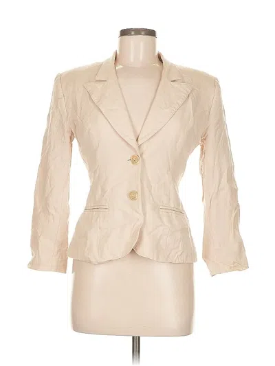 Pre-owned Janique By Kourosh Blazer Jacket In White