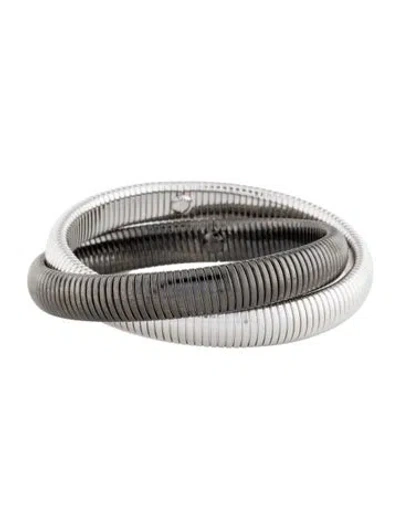 Pre-owned Janis Savitt Double Cobra™ Bangle Bracelet, 7.25" In Multi