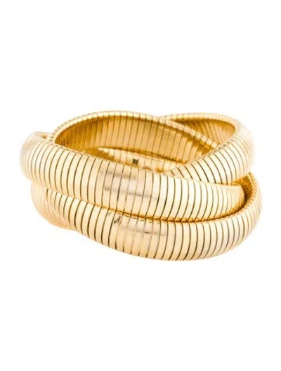 Pre-owned Janis Savitt Triple Cobra™ Bangle Bracelet, 7.25" In Multi