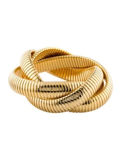 Pre-owned Janis Savitt Triple Cobra™ Bangle Bracelet, 7.5" In Multi