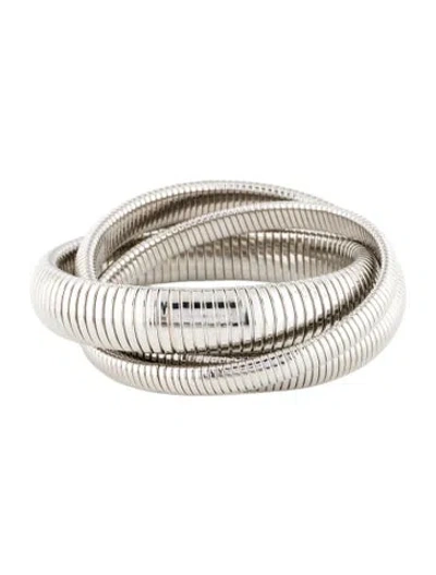 Pre-owned Janis Savitt Triple Cobra Bracelet, 7" In Multi