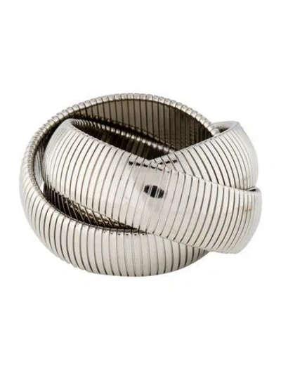 Pre-owned Janis Savitt Triple Cobra Tm Bracelet, 8" In Multi