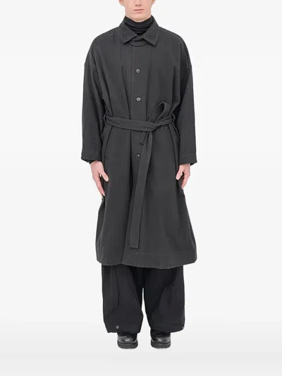 Jan-jan Van Essche Front-pocket Split Coat In Gray