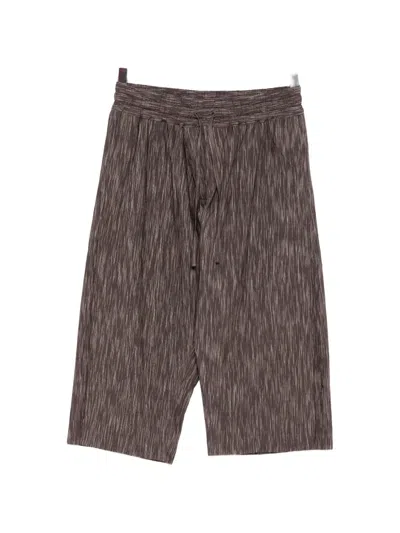 Jan-jan Van Essche Kasuri Cropped Trousers In Brown