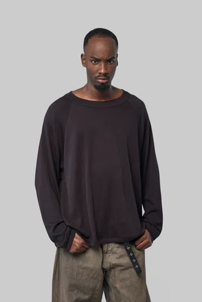 Jan-jan Van Essche Loose Fit Crewneck Raglan Tee In Brown