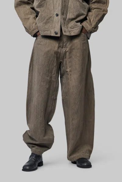 Jan-jan Van Essche Oversized 6-pocket Denim In Brown