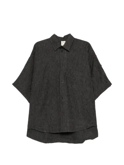 Jan-jan Van Essche Striped Short-sleeve Shirt In Gray