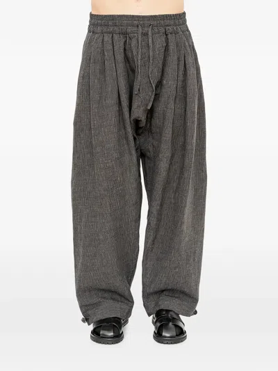 Jan-jan Van Essche Triple-pleated Loose-fit Trousers In Gray