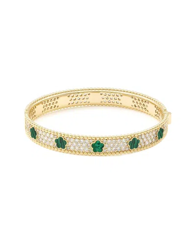 Jankuo 14k Plated Cz Bangle Bracelet In Gold