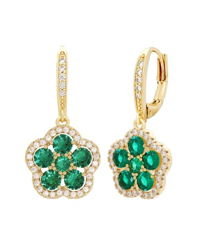 Jankuo 14k Plated Cz Leverback Drop Earring In Gold