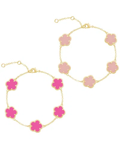 Jankuo 14k Plated Flower Bracelet Set