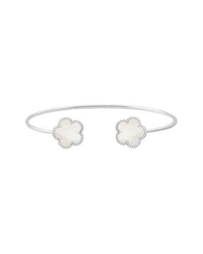 Jankuo 14k Plated Flower Cuff Bracelet In Yellow