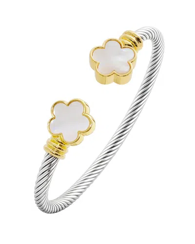 Jankuo 14k Plated Flower Cuff Bracelet In Metallic