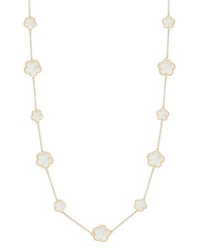 Jankuo 14k Plated Flower Station Necklace In Multi