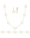 Jankuo 14k Plated Mother Of Pearl Cz Bracelet In Gold