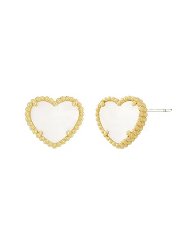 Jankuo 14k Plated Mother Of Pearl Stud-post Earrings