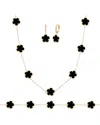 Jankuo 14k Plated Onyx Cz Bracelet In Gold