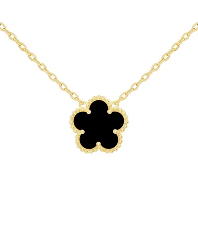 Jankuo 14k Plated Onyx Pendant Necklace