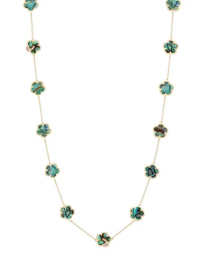 Jankuo 14k Plated Statement Necklace In Green