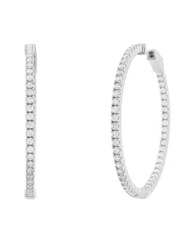 Jankuo Cz Hoop Earrings In Metallic
