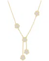 Jankuo Flower 14k Lab-grown Cubic Zirconia Cz Dangle Necklace