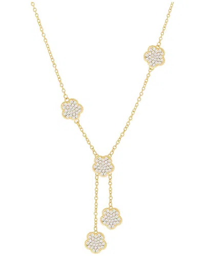 Jankuo Flower 14k Lab-grown Cubic Zirconia Cz Dangle Necklace